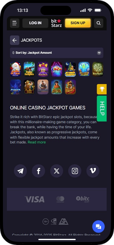 Bitstarz Jackpots Games